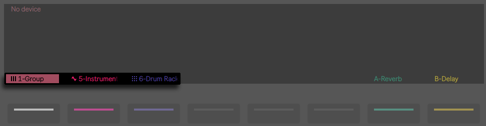 Групповой трек и треки с Instrument Rack и Drum Rack