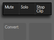 Кнопки Mute, Solo и Stop Clip
