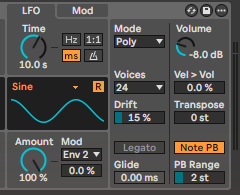 Drift: LFO в режиме Time