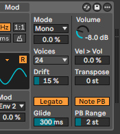 Drift: Mono, Legato, Glide