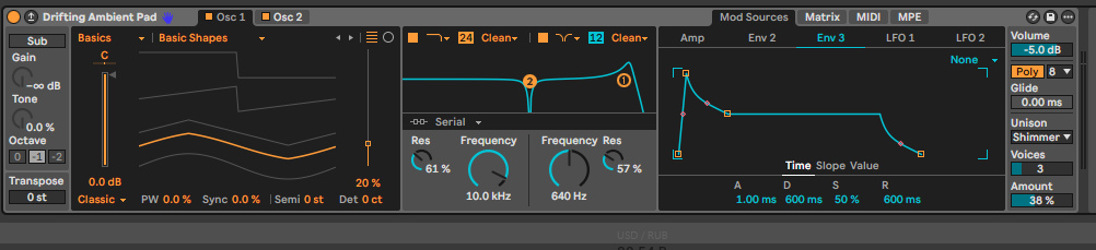Wavetable: Env 3