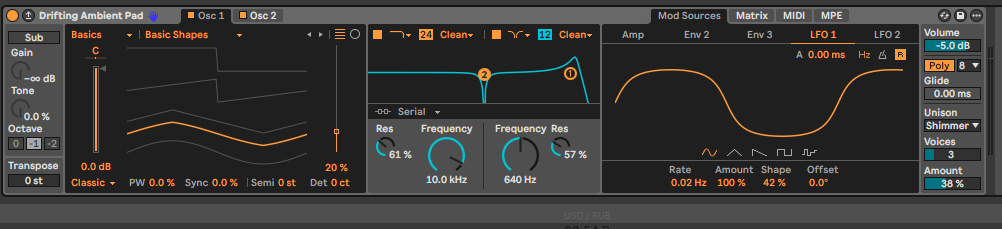 Wavetable: LFO 1