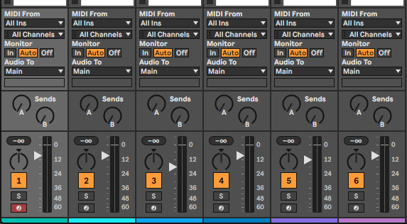 Mixer: уровни и Send A